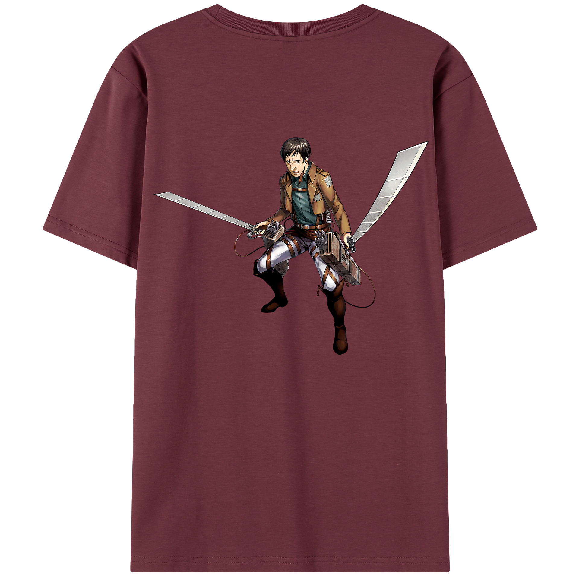 （画像用） 進撃の巨人 Attack on Titan 綿100％半袖Tシャツ（背面プリント）